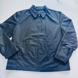 Banana Republic Men’s Harrington Bomber Jacket, Black, PVC Outer Shell, Large